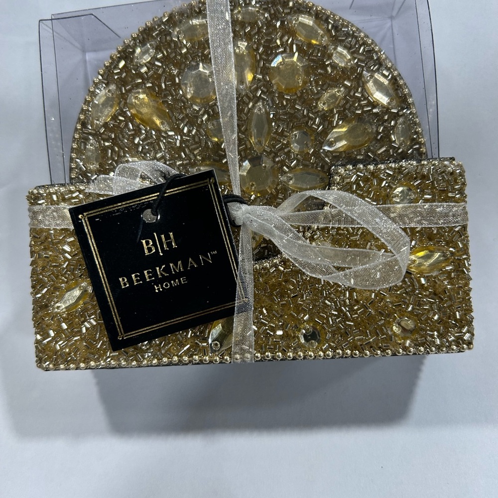 Beekman Home Gold Decorative Box